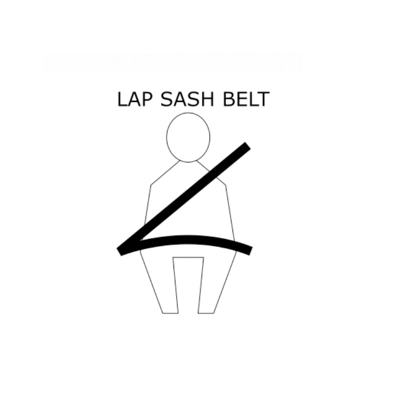 Rear Automatic Seat Belt For Mazda RX3 Estate 1972-1973 Blue