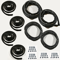 Holden HQ HJ HX HZ Sedan Door Rubber Seal + Bailey Channel Set -Includes 80 Plugs