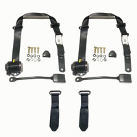 Front Retractable Seat Belt Kit For Mazda RX4 1973-79 Coupe Inc 250mm Drop Link