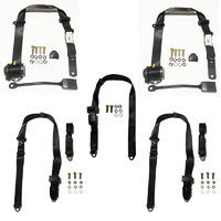 Complete Retractable Seat Belt Kit For Mazda RX2 1972-75 Coupe Bucket Seats S122N