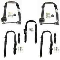 Complete Retractable Seat Belt Kit For Mazda RX3 1973-76 Sedan S124A Bucket