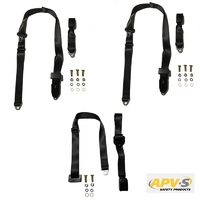 Rear Seat Belt Kit For Toyota Corolla KE25 1971 2 Door Coupe - ADR Approved