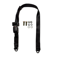 Non Retractable Lap Belt 1.2M Standard Length with 275mm Webbing Buckle - Cappuccino Webbing
