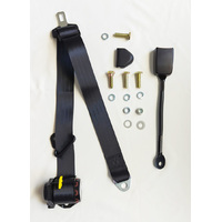 Retractable Seat Belt 90-90 On Pillar With Small Anchor 300Mm Stalk Buckles Seat Or Tunnel Mount